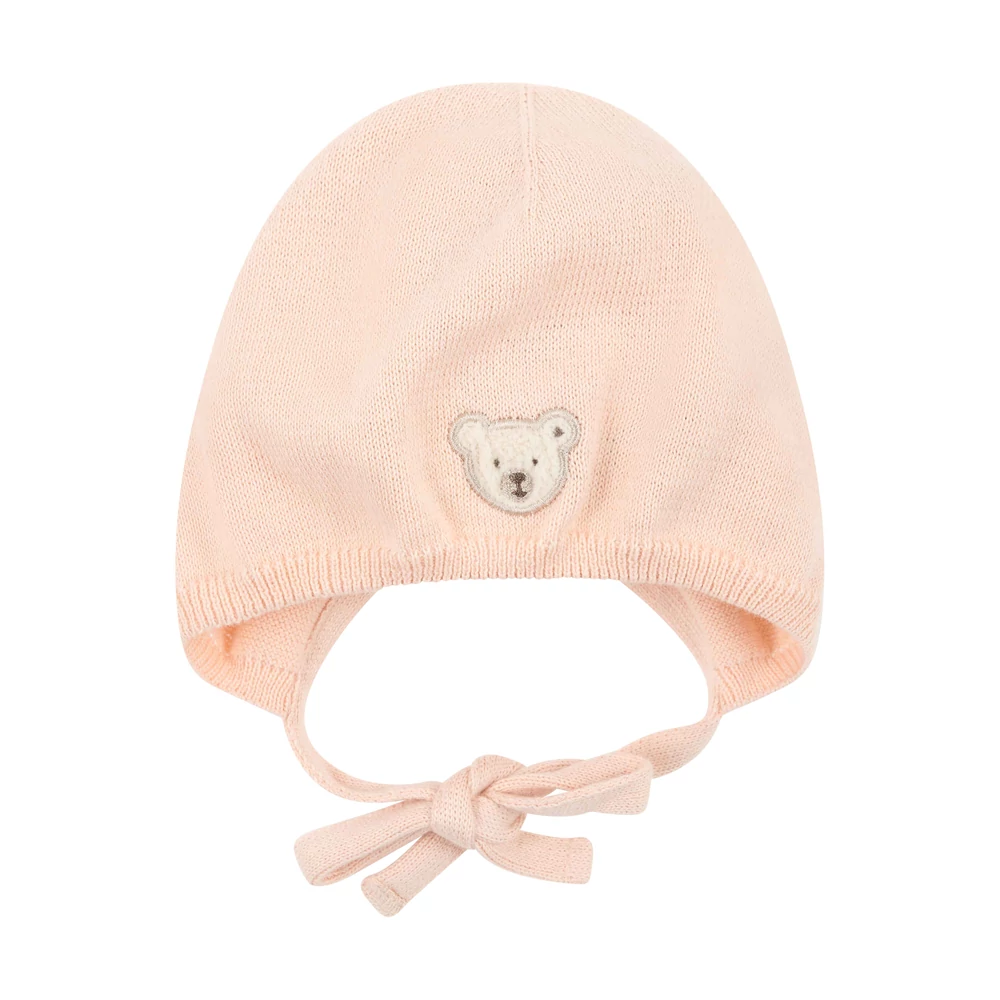 Steiff kötött sapka - Baby Unisex - Baby Wellness kollekció világos rózsaszín  | Bunny and Teddy