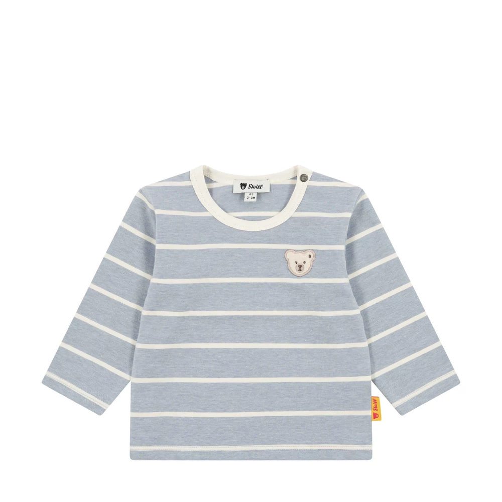 Steiff csíkos hosszú ujjú póló - Baby Boys - Nordicland kollekció kék  | Bunny and Teddy Steiff csíkos hosszú ujjú póló - Baby Boys - Nordicland kollekció kék  | Bunny and Teddy