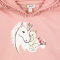 Steiff pamut pulóver fodros kapucnival-Mini Girls Unicorn kollekció