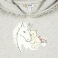 Steiff pamut pulóver fodros kapucnival-Mini Girls Unicorn kollekció
