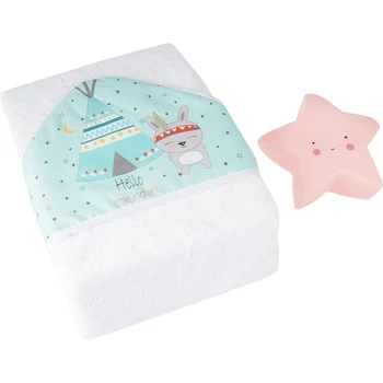 puha pamut baba törölközö frottír kapucnis fürdőlepedő