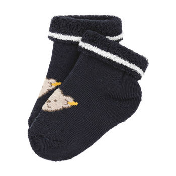Steiff GOTS biopamut zokni - Basic kollekció sötétkék/fekete  | Bunny and Teddy