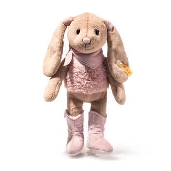 cowgirl plüss nyuszi Soft Cuddly Friends Hoppie barna - Bunny and Teddy