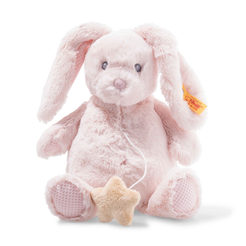 Steiff Soft Cuddly Friends zenélő Belly nyuszi - világos rózsaszín - Bunny and Teddy