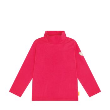 Steiff hosszú ujjú álló galléros póló Mini Girls - Classic kollekció rózsaszín  | Bunny and Teddy