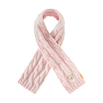 Steiff kötött sál Mini Girls - Classic kollekció világos rózsaszín  | Bunny and Teddy