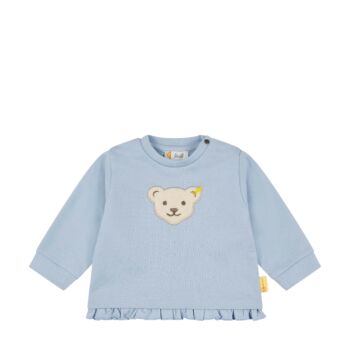 Steiff fodros pamut pulóver, melegítő felső - Classic 24SS kollekció világos kék  | Bunny and Teddy