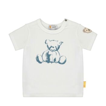 Steiff macis baba póló rövid ujjakkal - Bear Blues kollekció-fehér-Bunny and Teddy