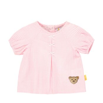 Steiff kockás tunika blúz kislányoknak - Bear & Cherry kollekció - világos rózsaszín - Bunny and Teddy