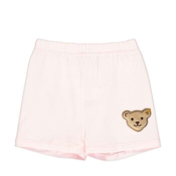 Steiff puha pamut rövidnadrág kislányoknak - Bear & Cherry kollekció - világos rózsaszín - Bunny and Teddy