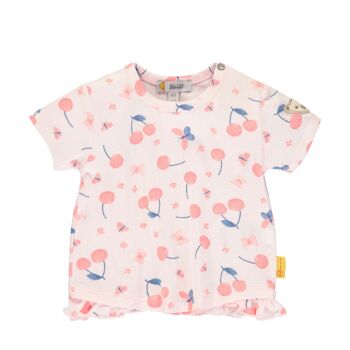 Steiff cseresznye mintás baba póló kislányoknak - Bear &amp; Cherry kollekció - világos rózsaszín - Bunny and Teddy