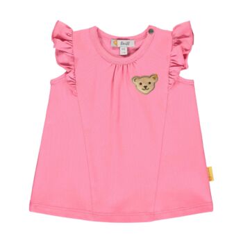 Steiff ujjatlan póló fodrokkal kislányoknak - Bear & Cherry kollekció - rózsaszín - Bunny and Teddy