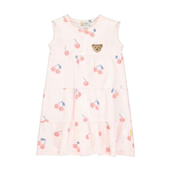 Steiff fodros cseresznye mintás ruha - Sweet Cherry kollekió - világos rózsaszín - Bunny and Teddy