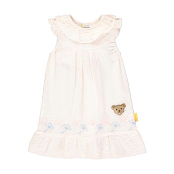 Steiff csíkos hímzett ruha - Special Day - baby girls kollekió - világos rózsaszín - Bunny and Teddy