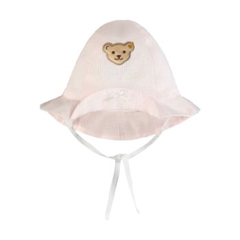 Steiff csíkos nyári baba kalap - Special Day - baby girls kollekió - világos rózsaszín - Bunny and Teddy