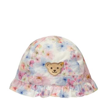 Steiff virágos nyári kalap - Special day - mini girls kollekió - fehér - Bunny and Teddy