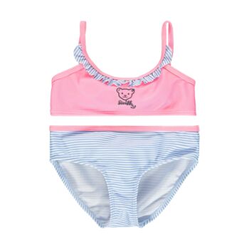 Steiff csíkos bikini kislányoknak UV szűrős anyagból 50-es fényvédő faktorral fürdőruha kollekció - rózsaszín - Bunny and Teddy