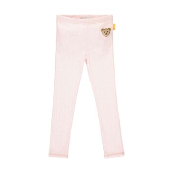 Steiff leggings bordázott anyagból- Mini Girls - Fairytale kollekcó világos rózsaszín  | Bunny and Teddy