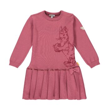Steiff hosszú ujjú rakott szoknyás ruha- Mini Girls - Fairytale kollekcó krém  | Bunny and Teddy