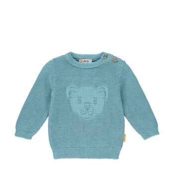 Steiff kötött pulóver- Baby Boys - Forest Friends kollekcó kék  | Bunny and Teddy