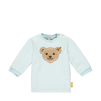 Steiff puha pamut pulóver- Baby Boys - Forest Friends kollekcó kék  | Bunny and Teddy