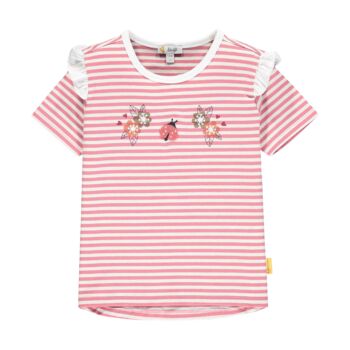 Steiff csíkos pamut póló katicával- Mini Girls - Bugs Life kollekcó rózsaszín  | Bunny and Teddy