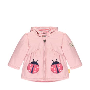 Steiff bélelt kabát kapucnival és BIONIC-FINISH®ECO impregnálással- Baby Girls - Bugs Life kollekcó világos rózsaszín  | Bunny and Teddy