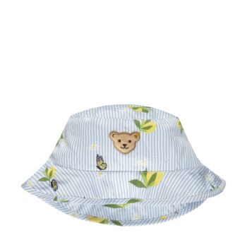 Steiff nyári sapka, kalap citromos mintával- Mini Girls - Hello Summer kollekció fehér  | Bunny and Teddy