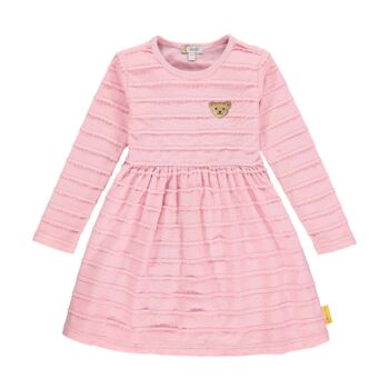 Steiff ruha domború csíkokkal Mini Girls - Sweet Heart kollekció rózsaszín  | Bunny and Teddy