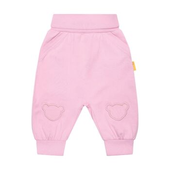 Steiff pamut baba nadrág - Baby Girls - Beach Please kollekció rózsaszín  | Bunny and Teddy