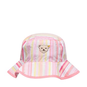 Steiff csíkos kalap - Mini Girls - Garden Party kollekció rózsaszín  | Bunny and Teddy
