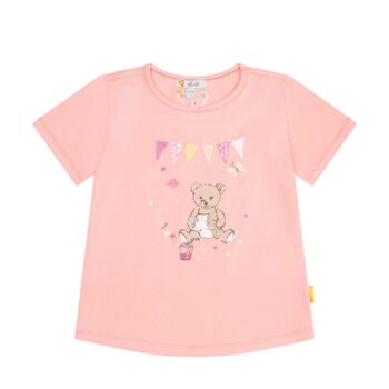Steiff rövid ujjú póló - Mini Girls - Garden Party kollekció rózsaszín  | Bunny and Teddy