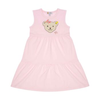 Steiff ujjatlan fodros ruha - Mini Girls - Garden Party kollekció világos rózsaszín  | Bunny and Teddy