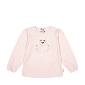 Steiff hosszú ujjú hattyús blúz-Mini Girls Swan Lake kollekció világos rózsaszín  | Bunny and Teddy