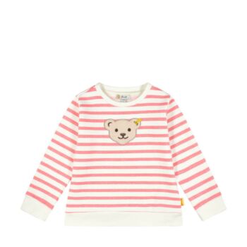 Steiff csíkos melegítő felső, pamut pulóver-Mini Girls Swan Lake kollekció rózsaszín  | Bunny and Teddy