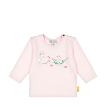 Steiff hosszú ujjú póló nyakán patenttal világos rózsaszín  | Bunny and Teddy