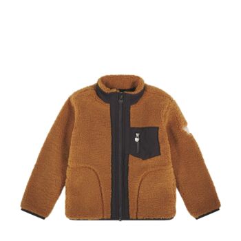 Steiff cipzáros kabát teddy fleece anyagból Mini Boys - Red Panda barna  | Bunny and Teddy