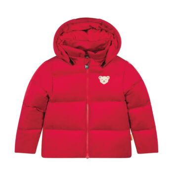 Steiff meleg kapucnis dzseki, télikabát-Mini Girls Unicorn kollekció piros  | Bunny and Teddy