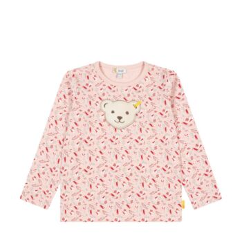 Steiff hosszú ujjú póló sípoló macival az elején-Mini Girls Unicorn kollekció világos rózsaszín  | Bunny and Teddy