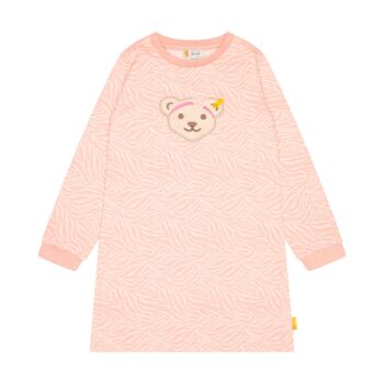 Steiff hosszú ujjú pamut ruha Mini Girls – Wild City kollekció rózsaszín  | Bunny and Teddy