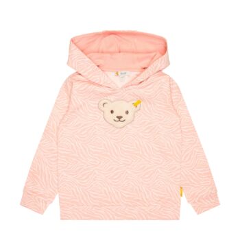 Steiff kapucnis melegítő felső, pamut pulóver Mini Girls – Wild City kollekció rózsaszín  | Bunny and Teddy