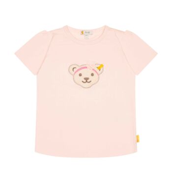 Steiff rövid ujjú póló Mini Girls – Wild City kollekció világos rózsaszín  | Bunny and Teddy