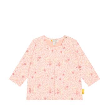 Steiff mintás, elől ékbetétes hosszú ujjú póló Baby Girls – Wild City kollekció rózsaszín  | Bunny and Teddy