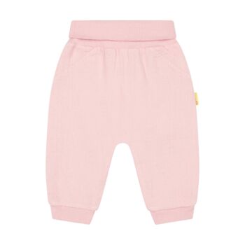 Steiff muszlin pocakpántos nadrág Baby Girls – Wild City kollekció rózsaszín  | Bunny and Teddy