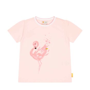 Steiff rövid ujjú flamingós póló - Mini Girls - Serendipity kollekció világos rózsaszín  | Bunny and Teddy