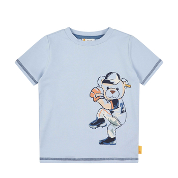 Steiff rövid ujjú póló - Mini Boys -Catcher kollekció világos kék  | Bunny and Teddy