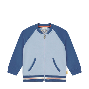 Steiff cipzáros pamut pulóver, melegítő felső - Mini Boys -Catcher kollekció kék  | Bunny and Teddy