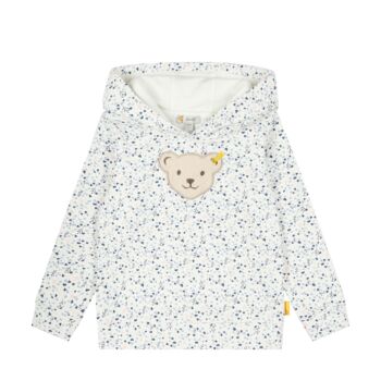 Steiff kapucnis apró mintás pulóver - Mini Girls - Butterfly kollekció krém  | Bunny and Teddy
