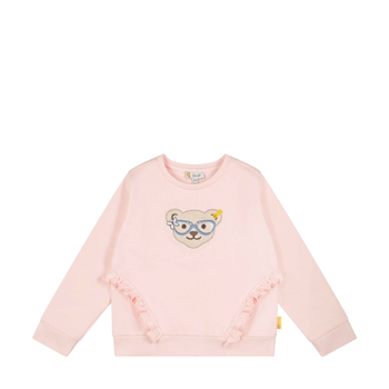 Steiff fodros oldalú pamut pulóver - Mini Girls - Butterfly kollekció világos rózsaszín  | Bunny and Teddy