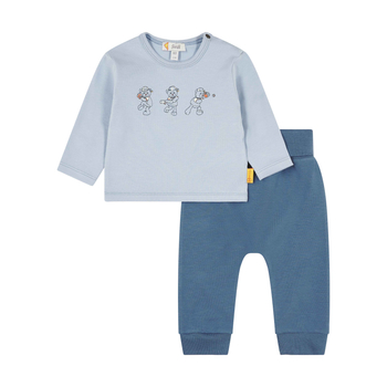 Steiff hosszú ujjú póló és pocakpántos nadrág szett - Baby boys - Catcher kollekció kék  | Bunny and Teddy